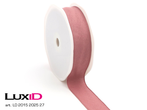 Texture ribbon 27 dark rose 25mm x 20m